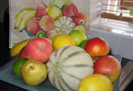 Fruit near the window